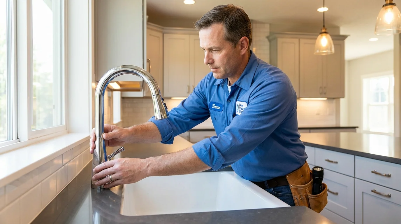 Kitchen faucet installation by Johns Plumbing LLC in Ada